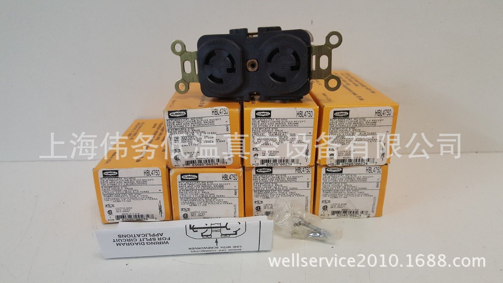 HUBBELL 15A 277VAC TWIST-LOCKING RECEPTACLES HBL4750