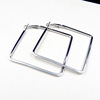 Trend fashionable metal square earrings, accessory, European style