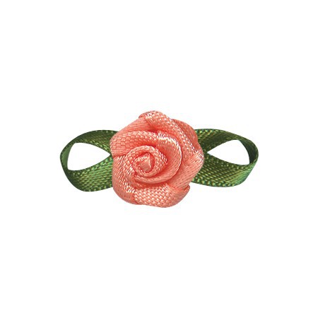 Yao Ming decoración de flores DIY hecho a mano 2 puntos Rosa ropa interior Decoración Accesorios hechos a mano cinta pequeña flor arco