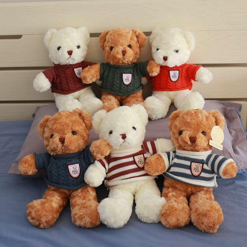 Venta al por mayor juguete de peluche suéter oso de peluche muñeca boda empresa actividad regalo clip grab máquina Ragdoll muñeca