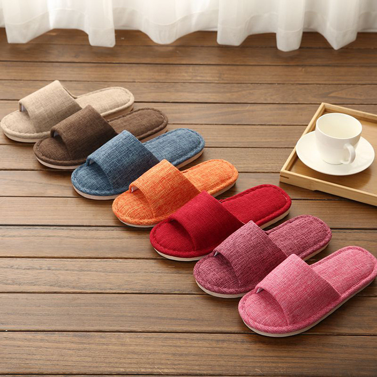 New Spring and Autumn Handmade Slippers for Men and Women's Indoor Warmth, Casual Floor, Anti slip, Comfortable Linen Slippers