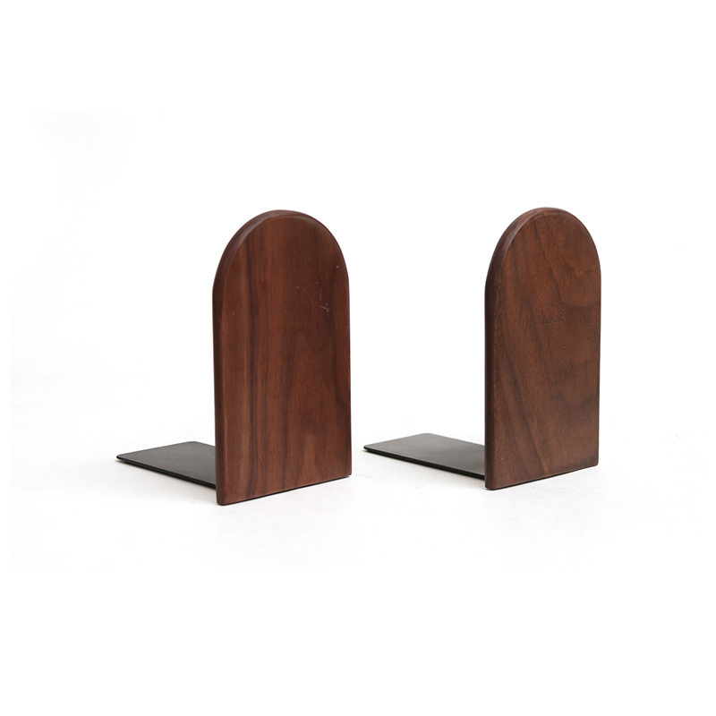 Soporte de libro de madera de nogal negro simple tamaño pequeño estantería de madera maciza fábrica al por mayor