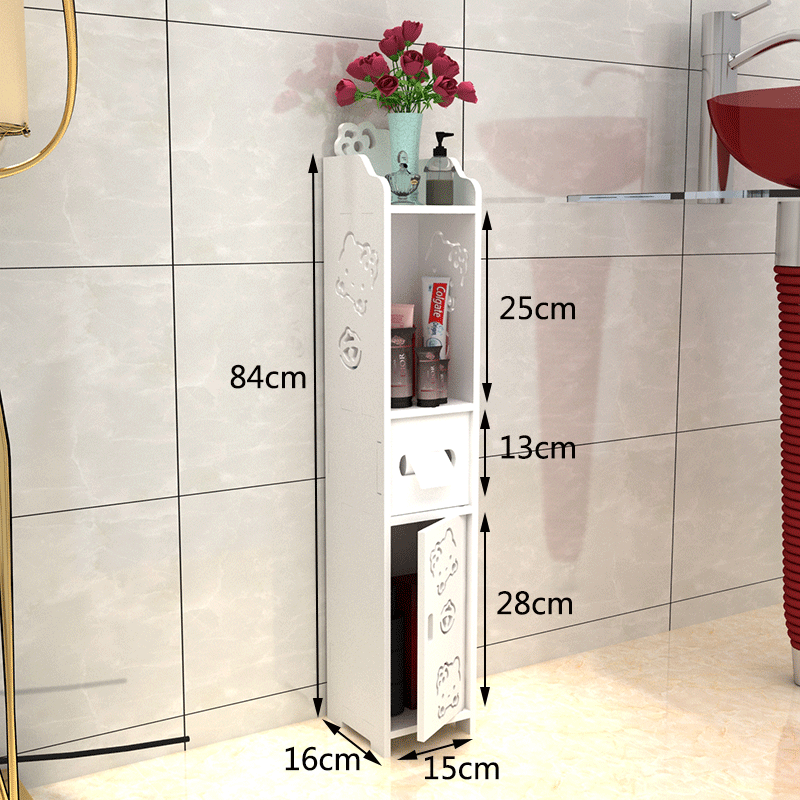 Baño creativo Rack de almacenamiento baño esquina piso Punch-libre multi-capa inodoro almacenamiento