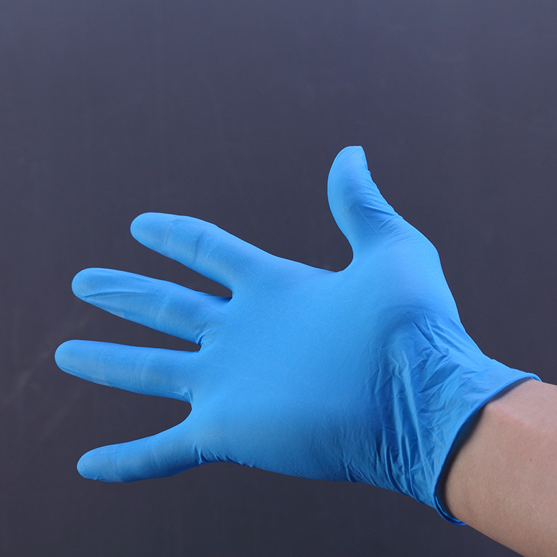 一次性丁腈手套检查手套浅蓝色指麻全麻无粉丁腈手套