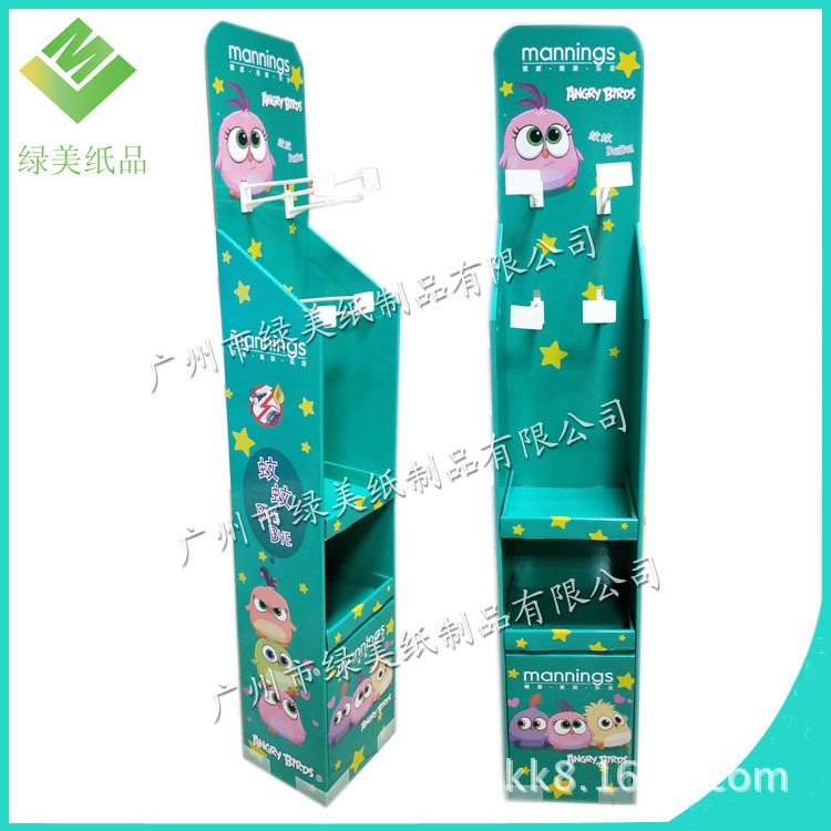 可折叠纸货架展示架驱蚊贴纸促销架超市纸展示架