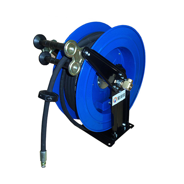 Shenzhen 15 Arms Enhanced Telescoping Water pipe Hose reel 4 charge Spring recovery high pressure Reel Drums