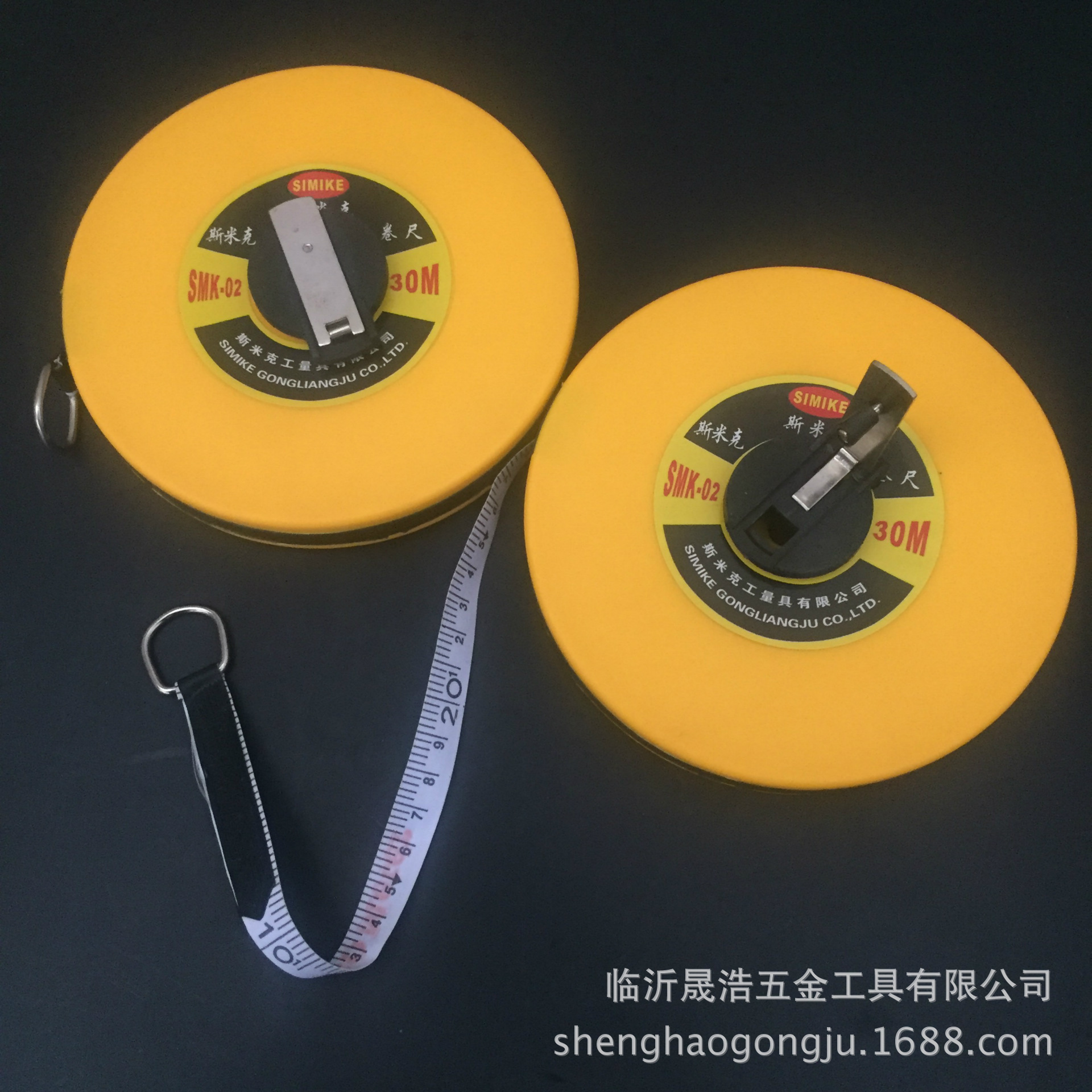 纤维皮卷尺圆盘尺钢卷尺工程测量尺纤维架子尺测量工具手动工具