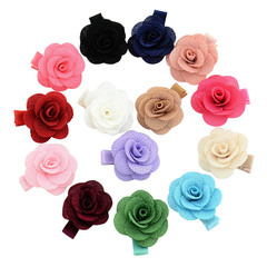 Fabric Mountain Tea Rose Wool Rose DIY Korean Bouquet Hair Pin Materials Children Flower Hair Pin 803