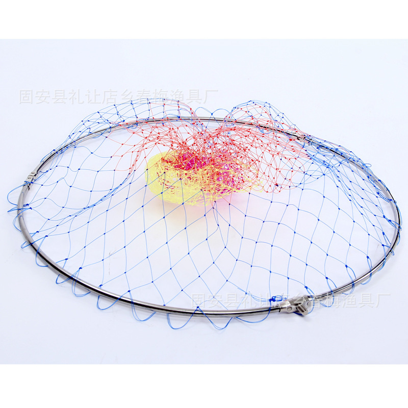 Factory wholesale stainless steel copy net Rod folding j rubber wire net head nano net head fishing gear accessories fishing supplies
