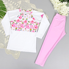 Children's swimsuit girls foreign trade new sun protection long-sleeved trousers student large size hot spring swimwear Korean purchasing wholesale