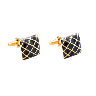 High Quality Drop Gel Plaid cufflinks Dress cufflinks for Men French Shirt Buttons cufflinks 383