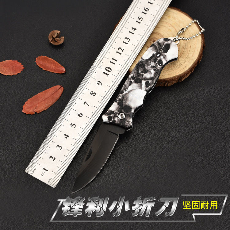 新款户外折叠刀不锈钢水果小折刀野营合法防身刀礼品小刀野营必备