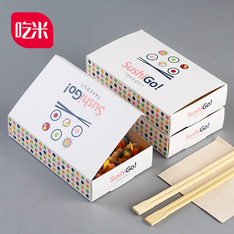 disposable Sushi Box Kimbap Take-out food Packing boxes Fast food Easy Carton Sushi pack Lunch box printing