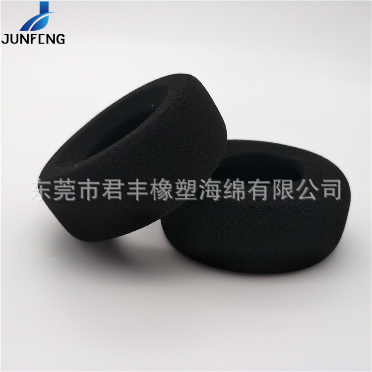 定制加工46*90*35mm挖孔耳机海绵套 海绵话筒套 吸音海绵套