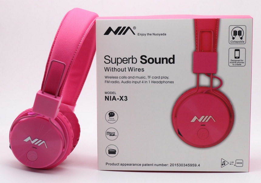 NIA-X3 auriculares estéreo Bluetooth TF tarjeta auriculares de radio APP controlado altavoz HD