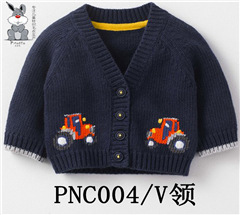 2017秋冬爆款童装毛衣面包超人图案儿童针织