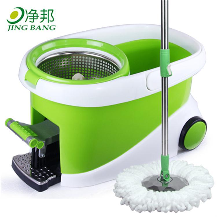 Factory direct mop four-drive good God mop hand-pressed foot automatic rotating mop bucket home lazy mop