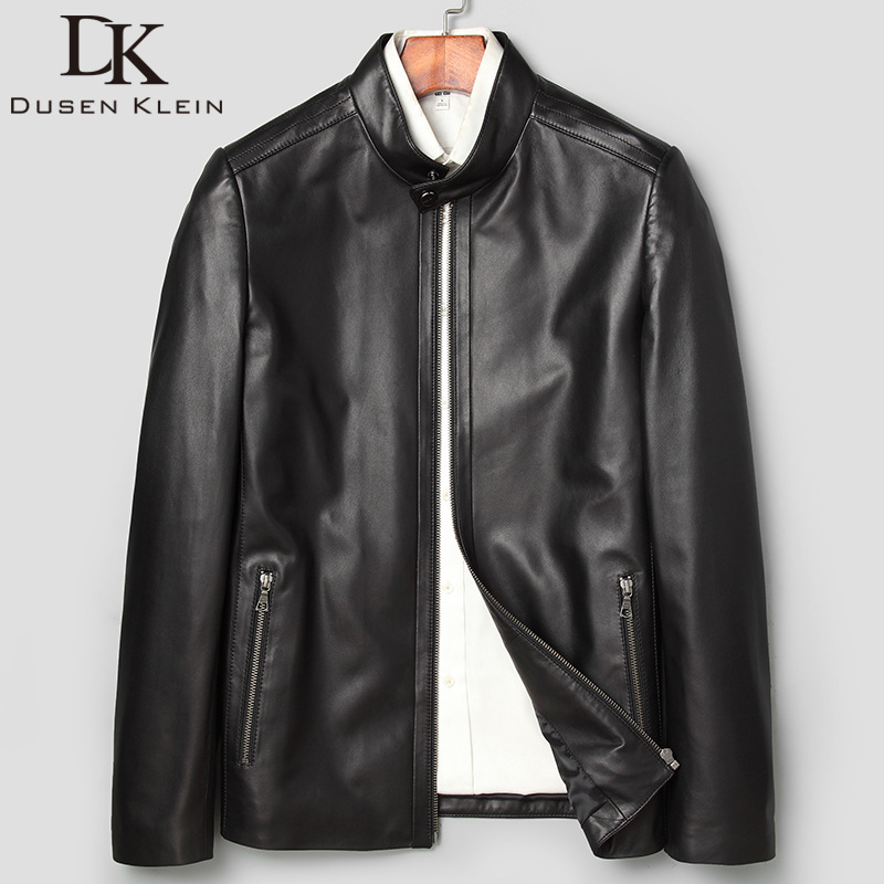 DK New products Haining genuine leather leather clothing man Sheepskin Stand collar leisure time have cash less than that is registered in the accounts Self cultivation Jacket Single-skin drum business affairs coat