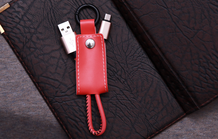 三星小米华为便携手机数据线安卓通用钥匙扣充电线批发