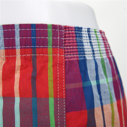 Cotton plaid men's underwear mid-waist large size Aluo pants underwear foreign trade original single underwear wholesale plus size four corners