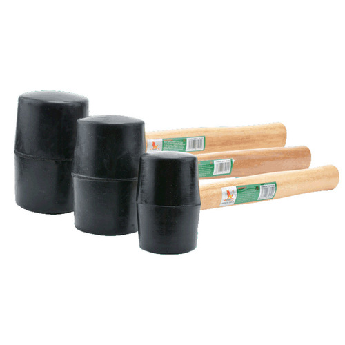 Power Lion Wood Handle Rubber Hammer Black 300g White Hard Rubber Round Head Hammer 750 Bottle Rubber Hammer Installation Hammer