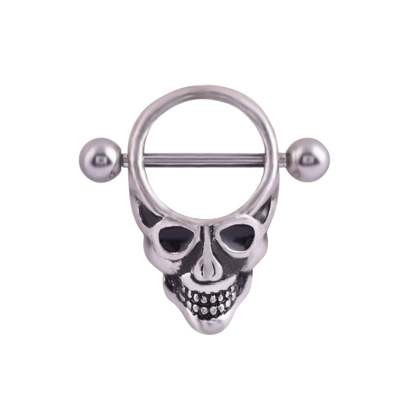 Fashion Skull Breast Ring Stainless Steel Jewelry Wholesale display picture 1