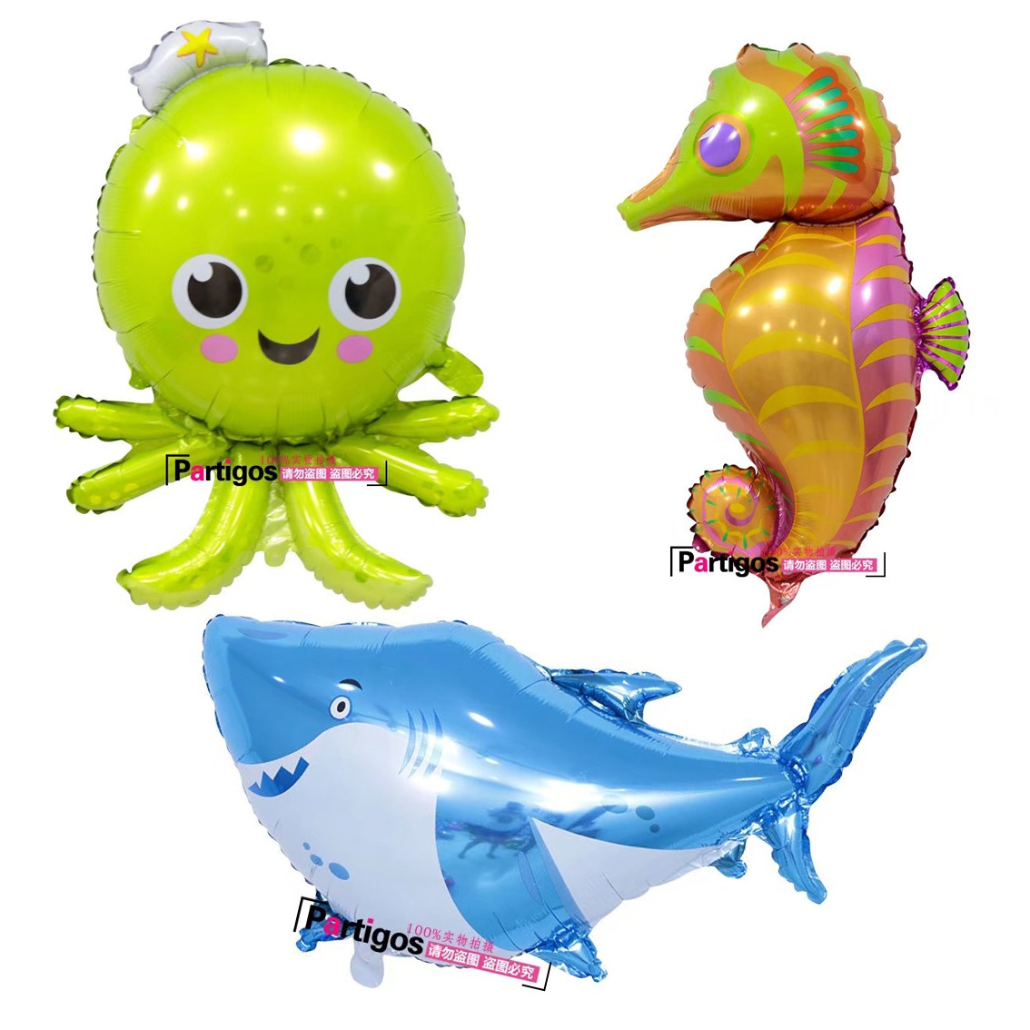 海洋动物鲨鱼系列气球多利海星铝膜气球派对装饰小丑鱼气球批发-阿里巴巴