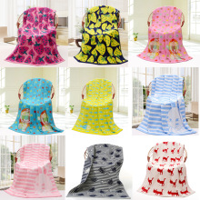 厂家批发批发棉纱布三层提花浴巾吸水成人棉婴童儿浴巾