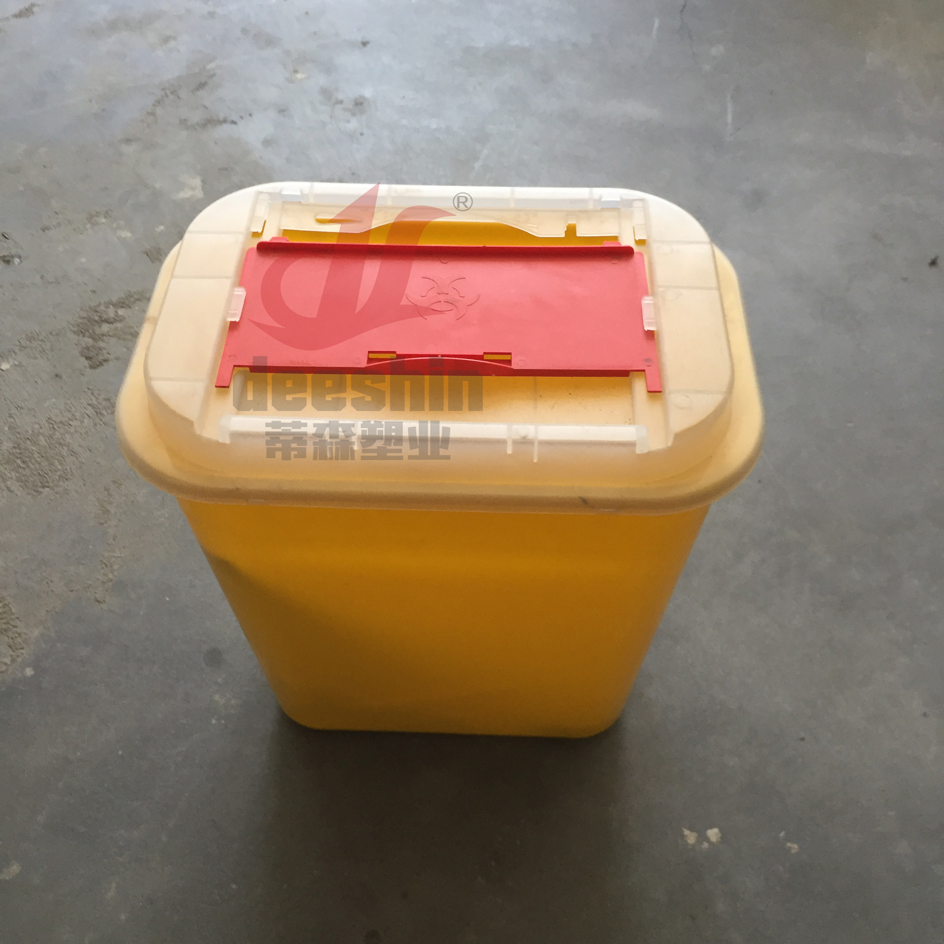 方形医疗利器盒 医院器械盒 黄色3L 5L 8L长方形医疗化盒