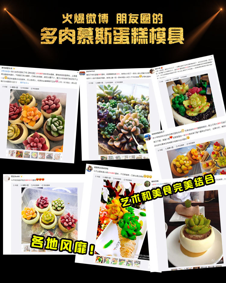 多肉慕斯蛋糕模具广告