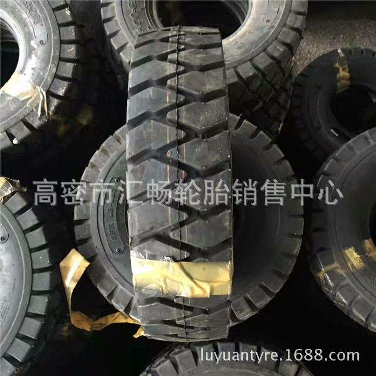 开拓驰 5.00-8 实心叉车轮胎 500-8 叉车轮胎 工程轮胎