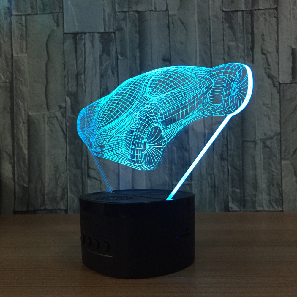 遥控触摸七彩 3D灯 创意礼品台灯 led灯小夜灯