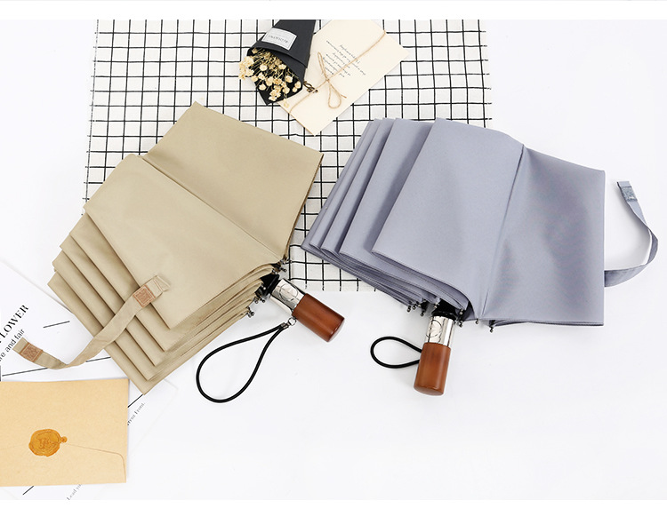 金属木柄素色伞_12