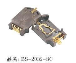 塑料贴片电池座 BS-8 卧式贴片2032座 BS-2032-8C加长脚贴片镀金