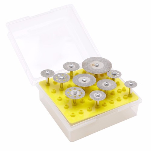 Electric grinding accessories 10pc boxed diamond small slices emery saw blade glass jade cutting and polishing saw blade