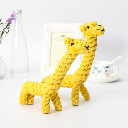 Giraffe Knot Dog Toy Cotton Rope Braided Pet Toy Pet Products Manufacturer Wholesale Simulation Cat Toy