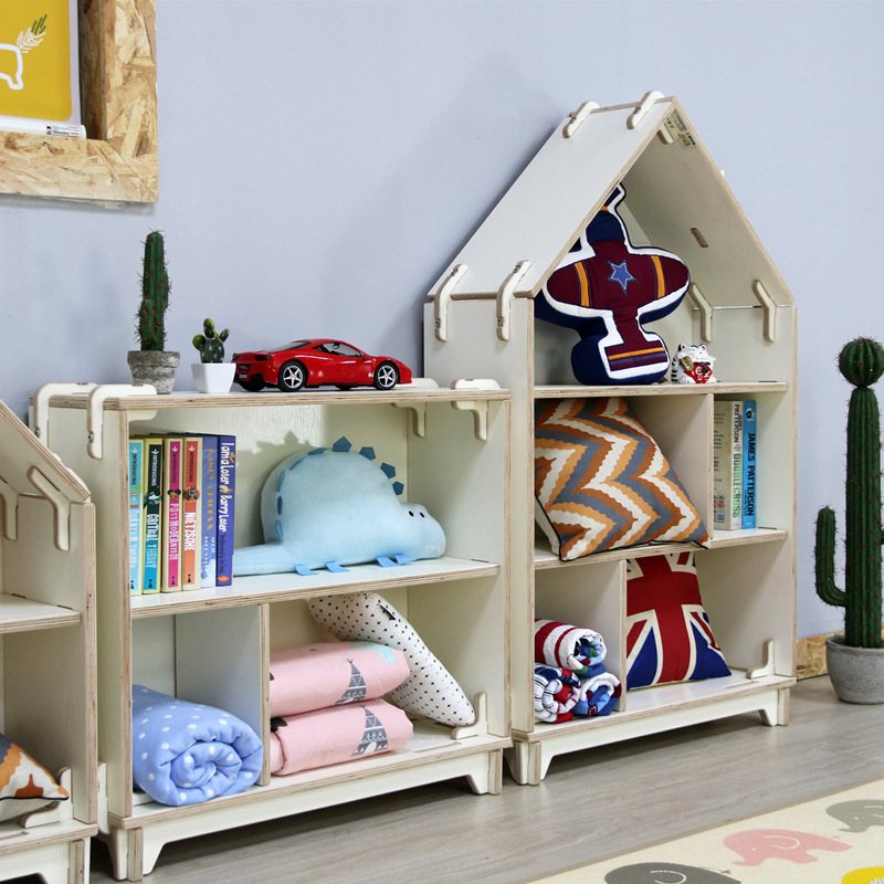 soerer实木收纳柜 儿童组合玩具柜 杂物柜木制玩具架 置物柜