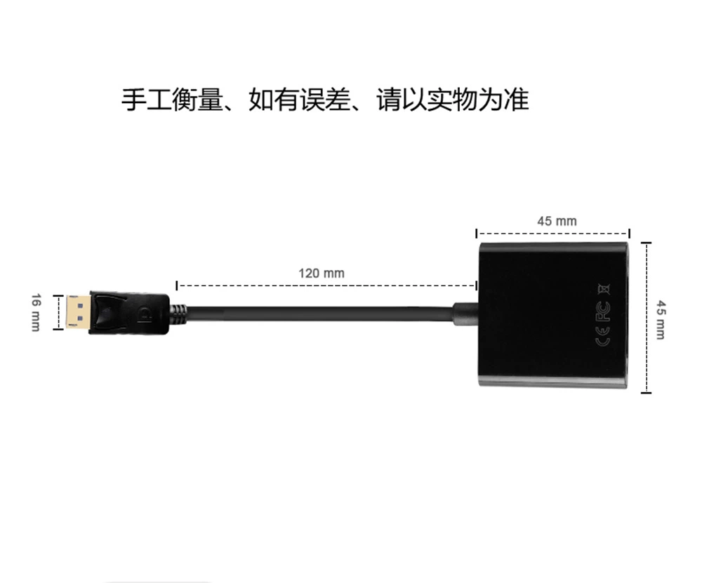 DP to DVI to wiring Displayport to DVI HD 1080P Computer Transfer DP to DVI