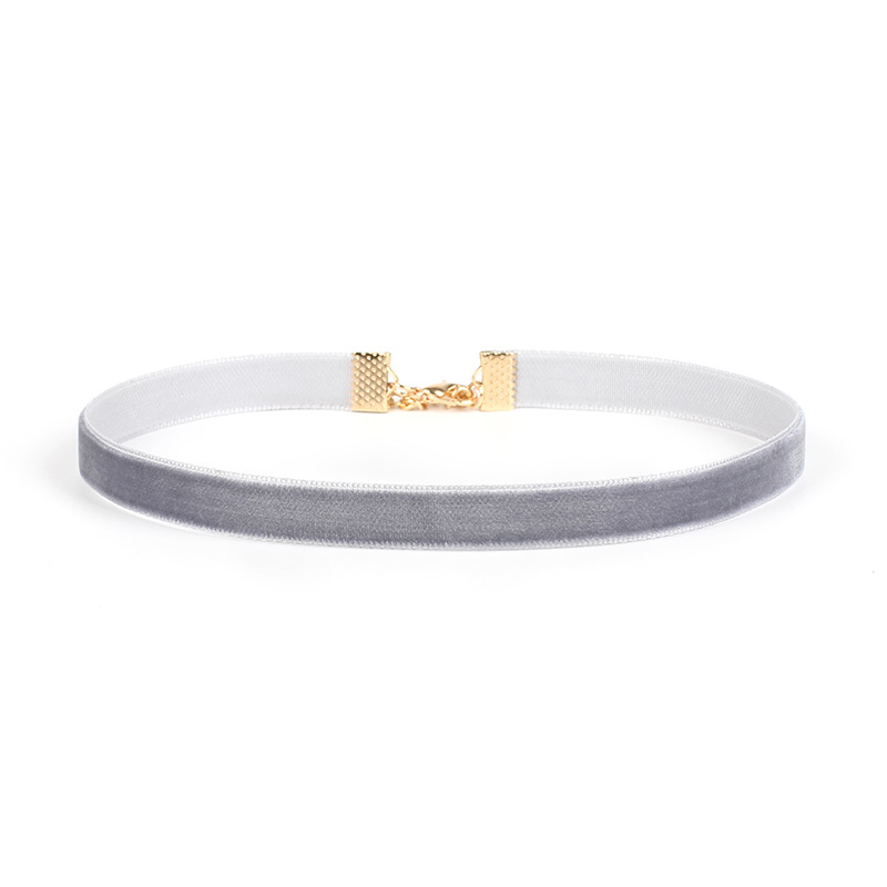 23g Weight Necklace Classification Wedding, Travel Occasion Circle Pattern Women'S Gender Princess Style Fashion Velvet Solid Color Lace Choker Set 1