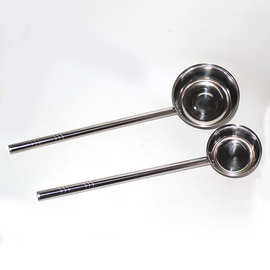 厨房餐具批发 不锈钢18厘米水勺豆浆勺大汤勺 加厚长柄水瓢