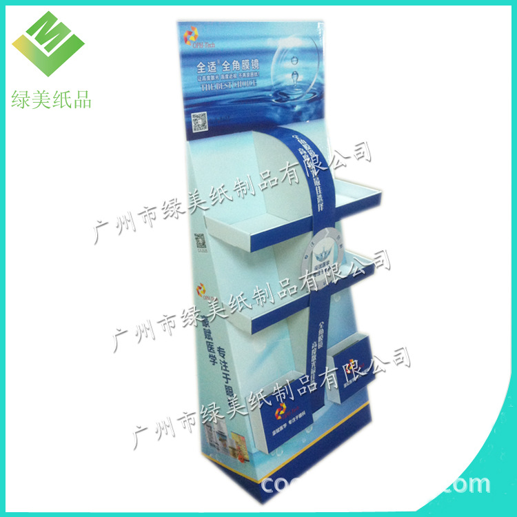 折叠纸货架汽车用品纸促销架落地式纸展示架