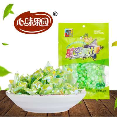 厂家直销心味果园-80g星空果汁糖苹果味休闲食品全国招商代理批发|ru