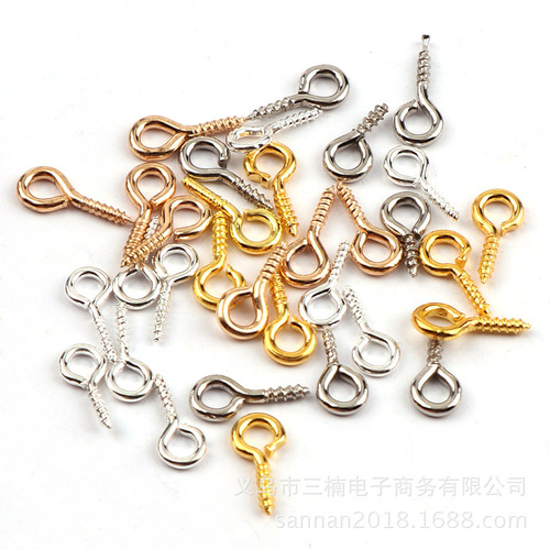 Wholesale 100 pcs 8mm10mm sheep eye nails 9-character nails DIY handmade hanging material sheep horn thread nails