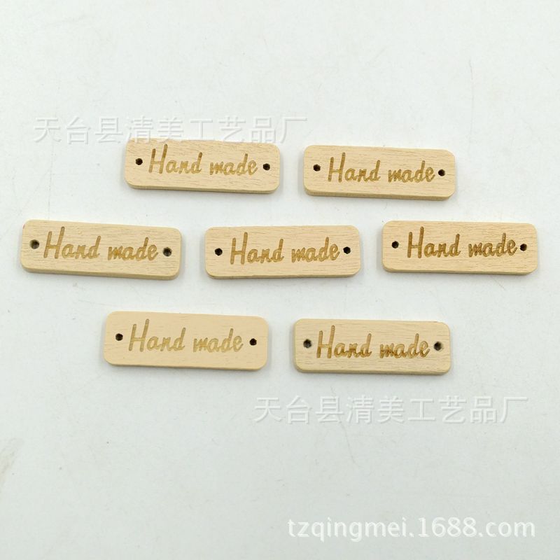 30mm color/Negro/beige/Blanco/marrón signo decorativo placa de madera botón placa de madera 50 unidades un paquete