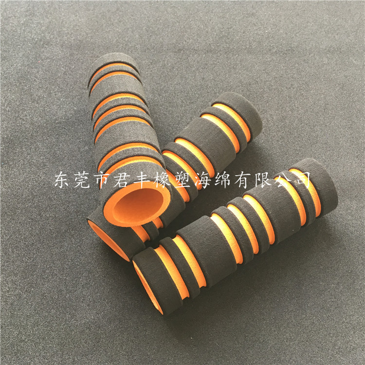 生产卧式健身车配件nbr橡塑管套防护 环保水阻划船器防护手柄把套