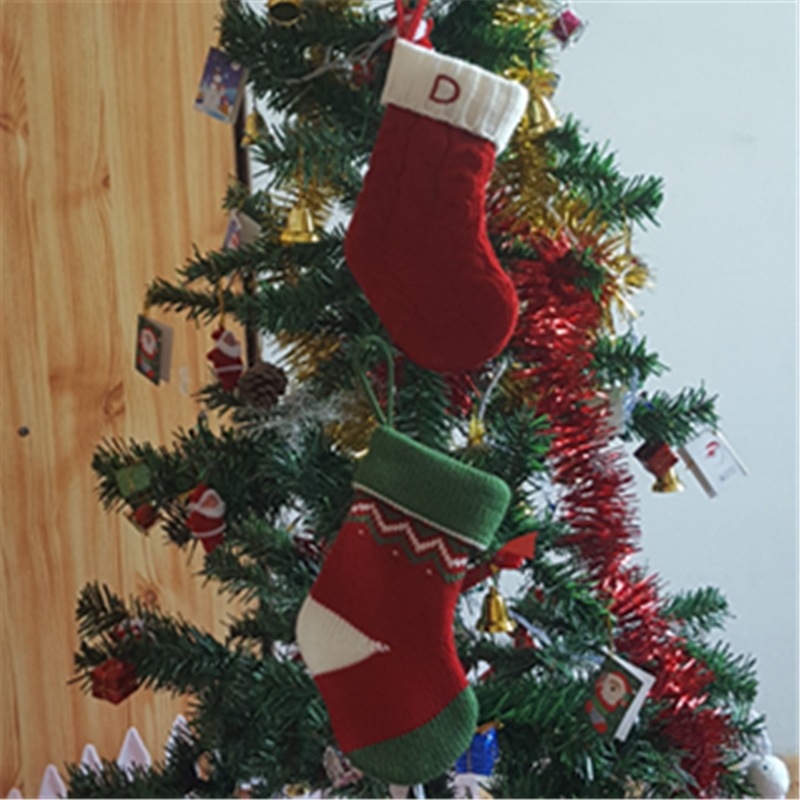 Calcetines de Navidad de lana jacquard regalo de Navidad calcetines de punto Medias de Navidad de acrílico