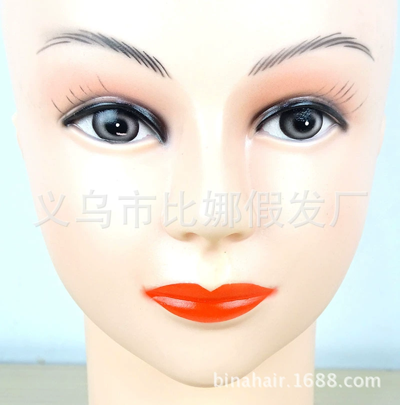 Mannequin head, shower cap, scarf, wig, stand PVC