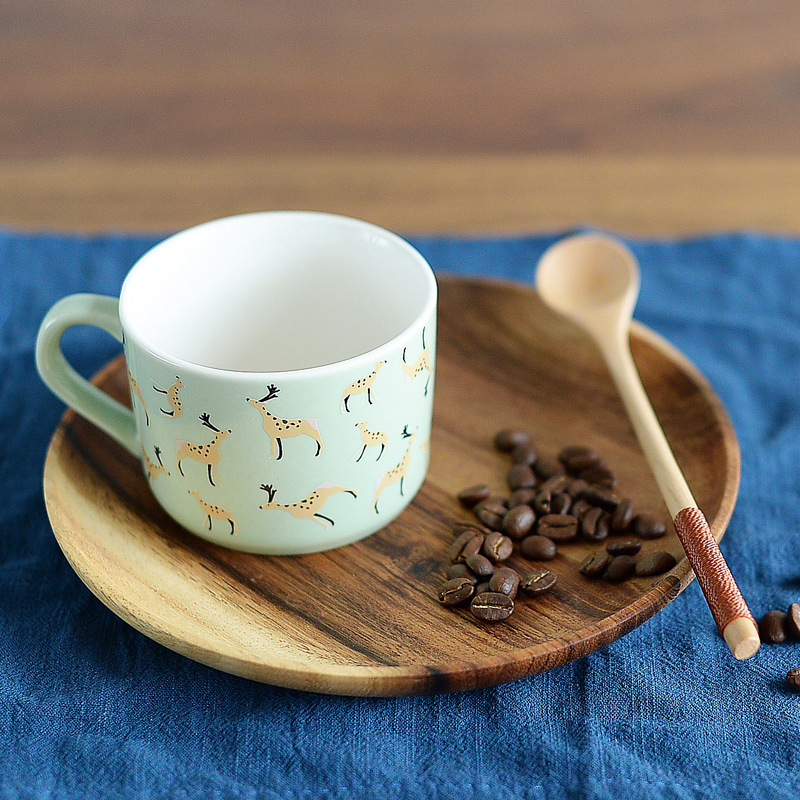 Taza de leche de dibujos animados para niños taza de cerámica creativa taza de café taza de animales taza de desayuno impresa logotipo