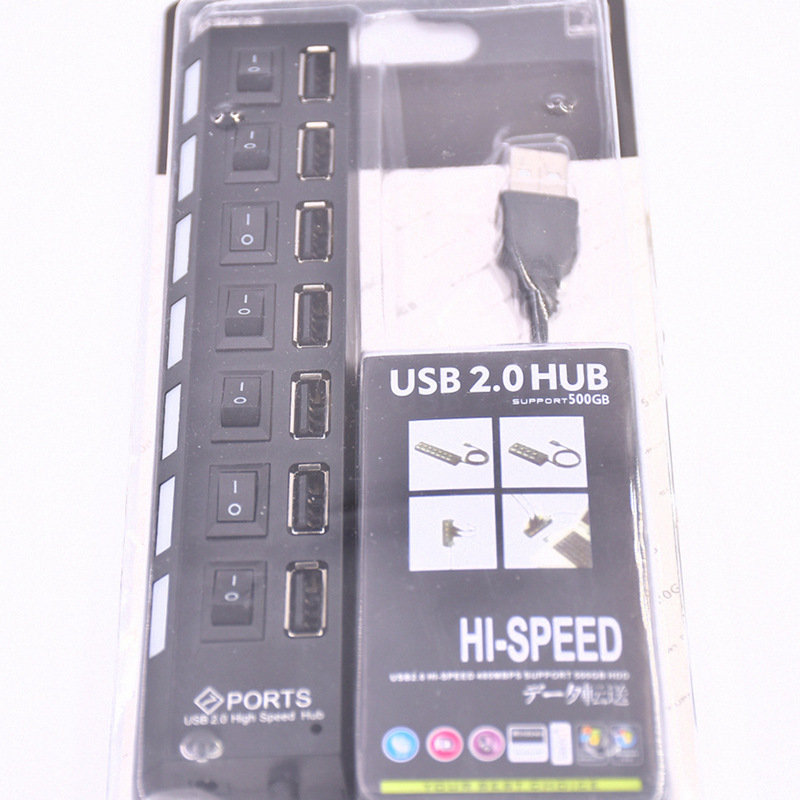 9012789→350227 現貨【no】7口USB HUB帶獨立開關HUB七位元拓展分線器7孔USBhub集線器 A - buy360 ...