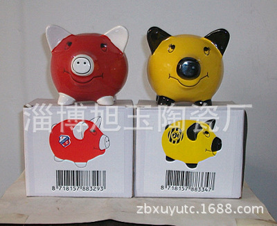 [供应色釉小猪造型陶瓷储钱罐陶瓷工艺品储蓄罐] 供应色釉小猪造型陶瓷储钱罐陶瓷工艺品储蓄罐